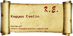 Kegyes Evelin névjegykártya