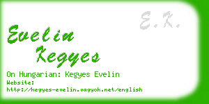 evelin kegyes business card